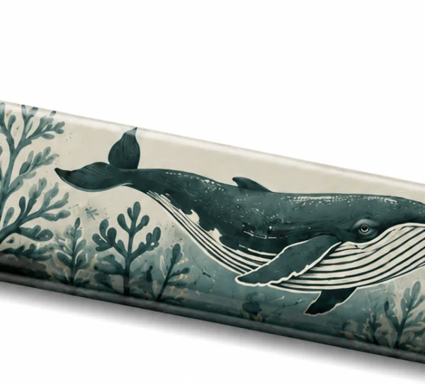 Tampilan Close-up Bingkai Plat Nomor Eco Earth Wildlife Whale Deer Hummingbird
