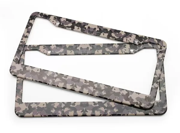 Tactical Charcoal Gray Urban Rock Camouflage Matte Kentekenplaatframe