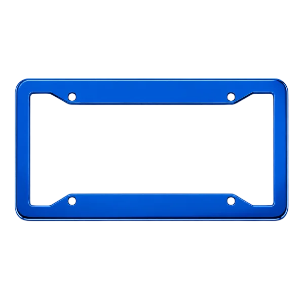 Blue Powder Coated Stainless Steel License Plate Frame