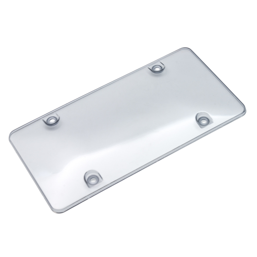 Clear PC License Plate Cover - Shatterproof Car Tag Shield | Heavy Duty