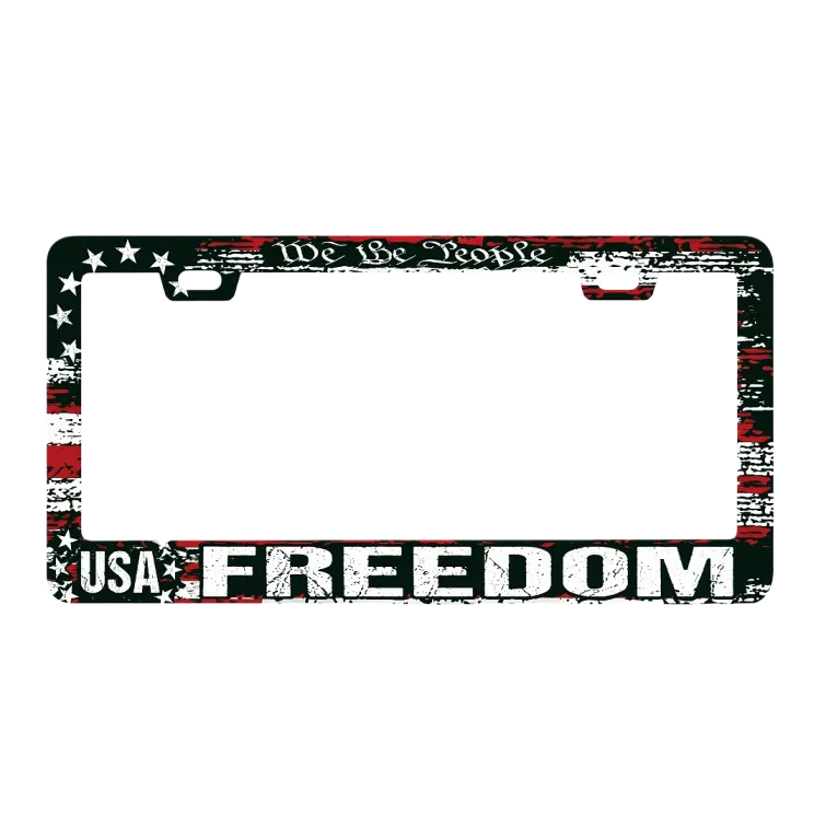 Khung Biển Số Xe Cờ Mỹ USA Freedom - Khung Kim Loại Phong Cách Grunge Cá Tính