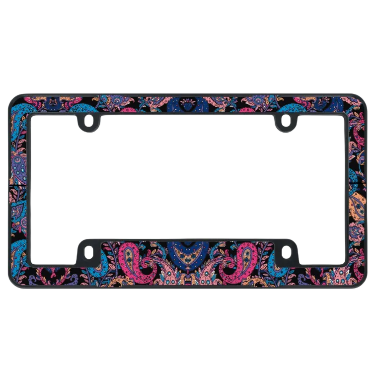 Khung Biển Số Xe Họa Tiết Paisley - Khung Đỡ Biển Số Dân Tộc Boho (ABS)