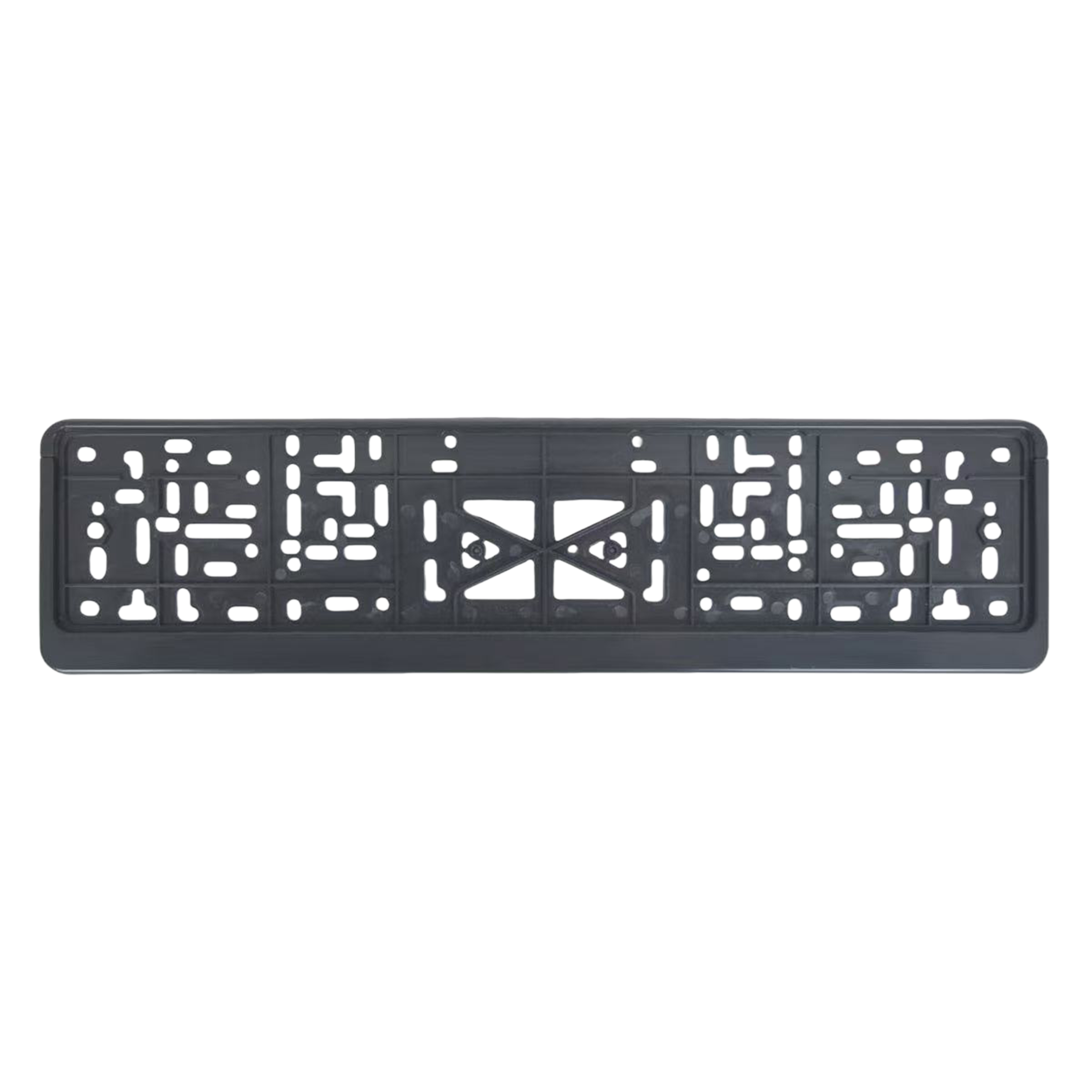 Snap-In Euro License Plate Frame – Premium ABS Holder (Black & Carbon Texture)