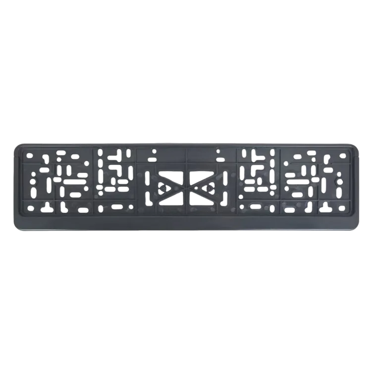 Snap-In Euro License Plate Frame – Premium ABS Holder (Black & Carbon Texture)