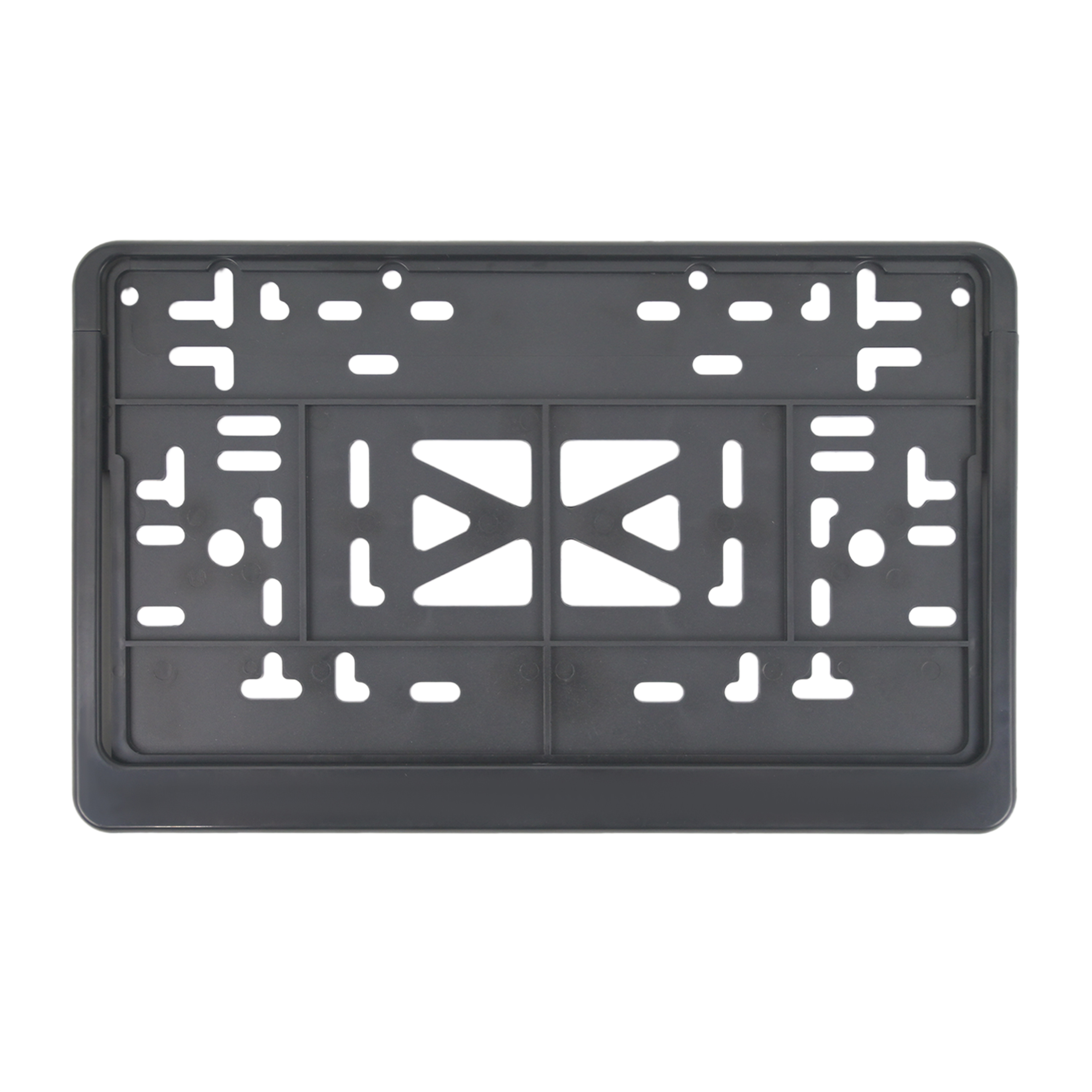 ABS Russian Type 4 Square License Plate Frame | Semi-Open Snap-On Car Number Plate Holder