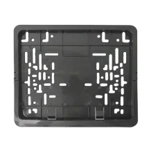 ABS Kenya License Plate Frame - Carbon Fiber Texture & Matte Black Square Car Plate Holder
