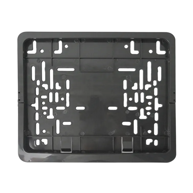 ABS Kenya License Plate Frame - Carbon Fiber Texture & Matte Black Square Car Plate Holder